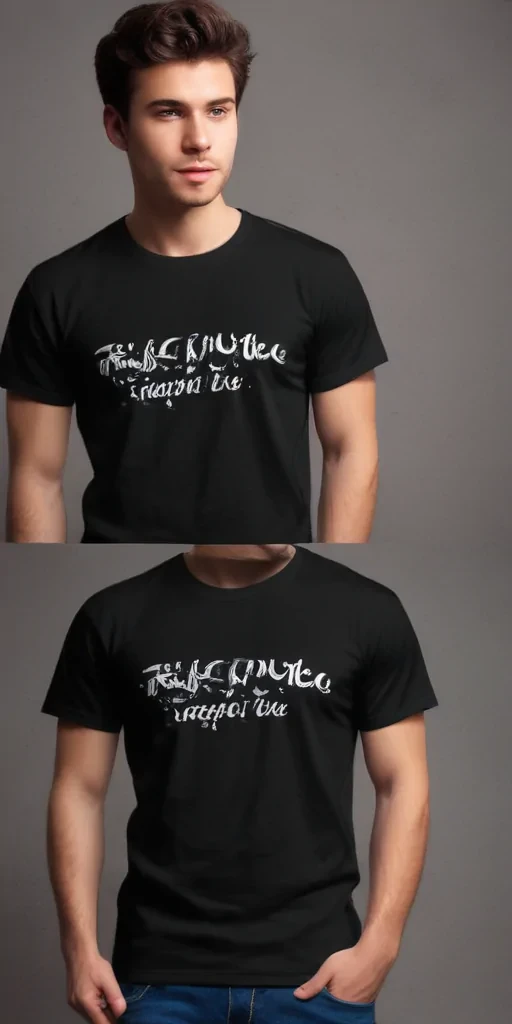 black t-shirt mockup