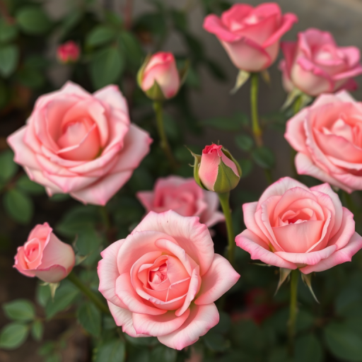 roses in background