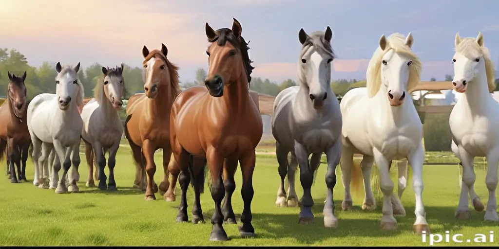 cartoon horses