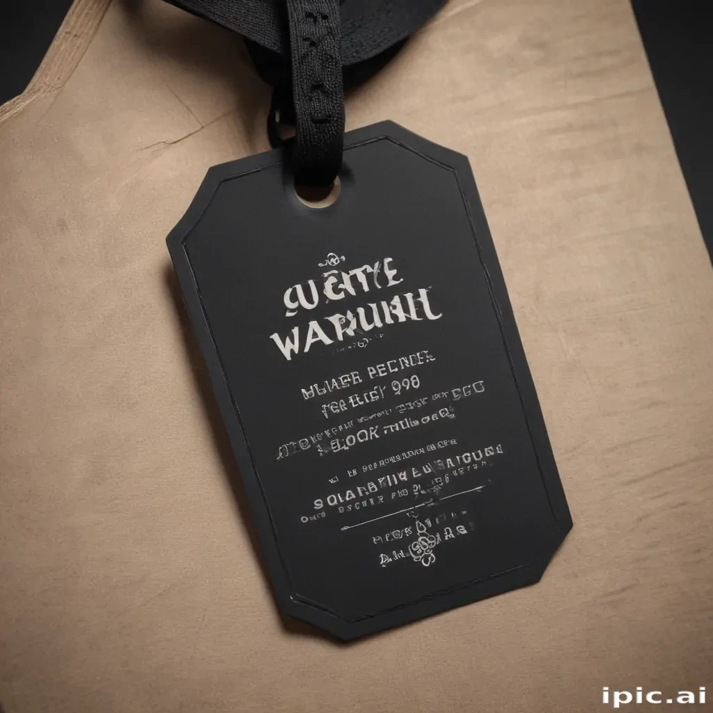 clothing tag mockup