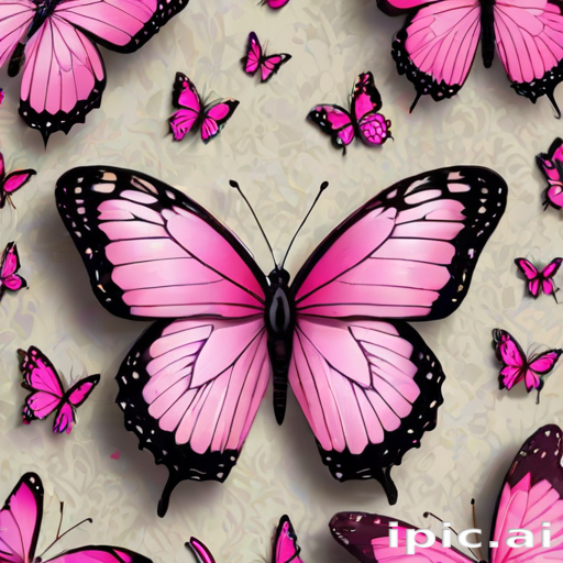 cute pink butterfly wallpaper