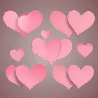 pink hearts clipart