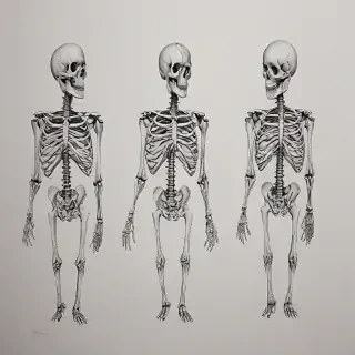 creative skeleton drawings