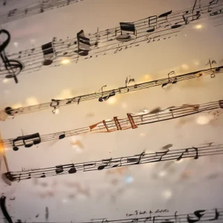 transparent music notes