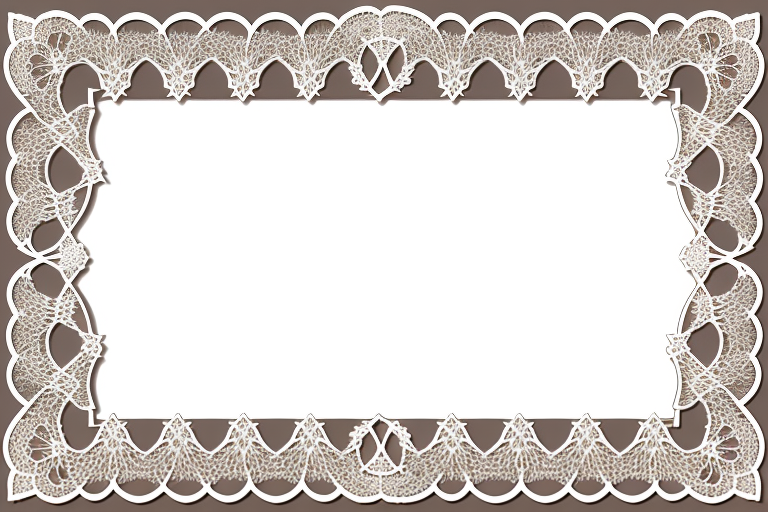 Elegant Decorative Frame with Intricate Lace Design for Various Uses