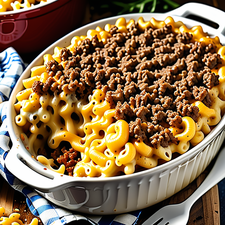 mac n cheese with ground beef