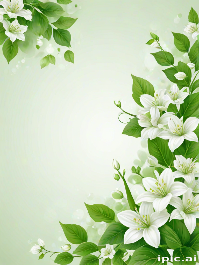 white and green background