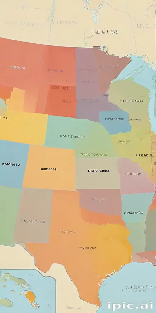 usa map with states