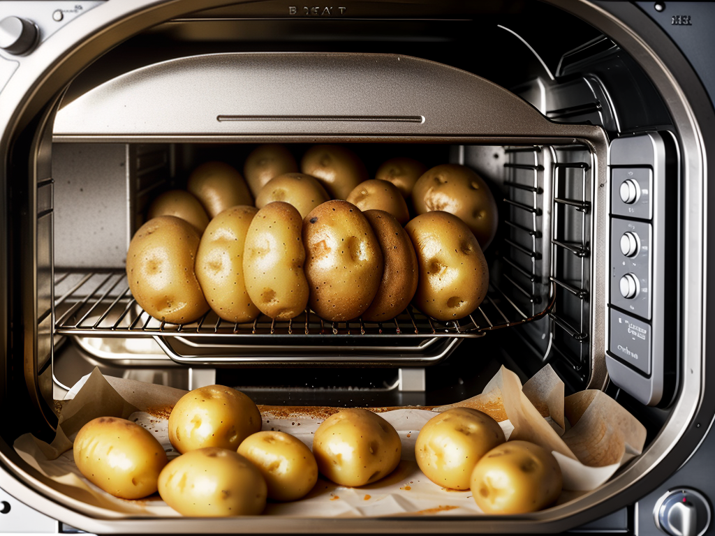 baking potatoes in a convection oven
