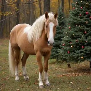 pictures of christmas horses