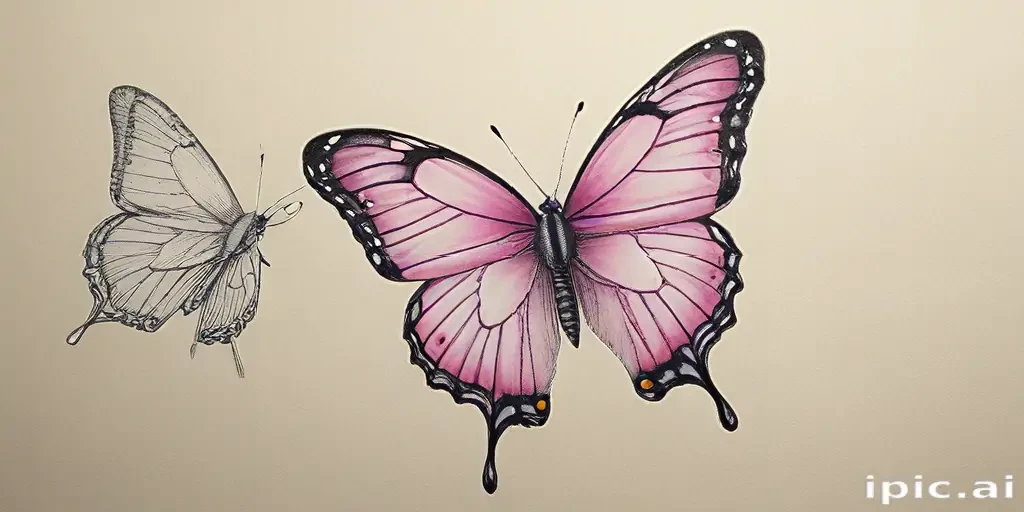 drawing butterflies
