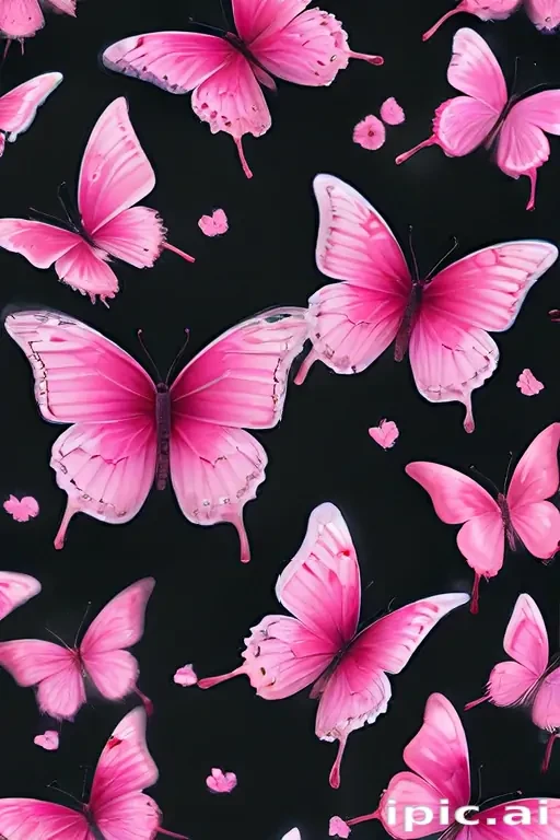 pink butterflies png