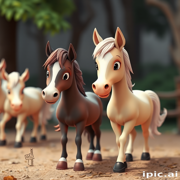 cartoon horses