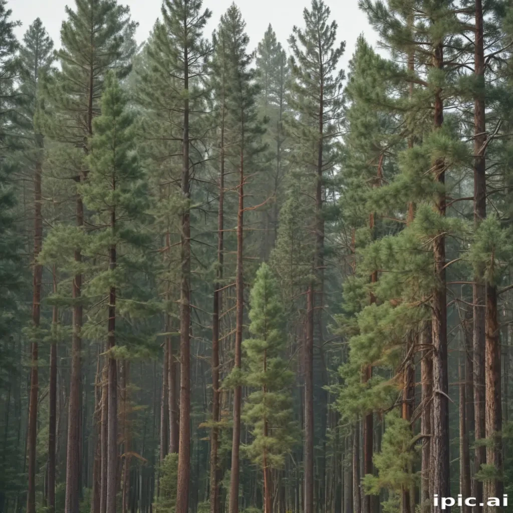 pine trees transparent background