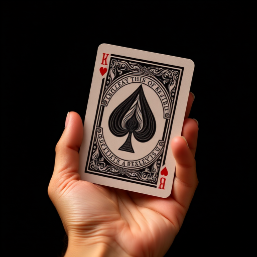holding card