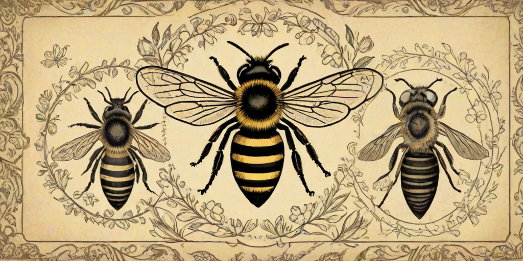 free vintage bee printables