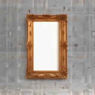 rectangle golden frame png