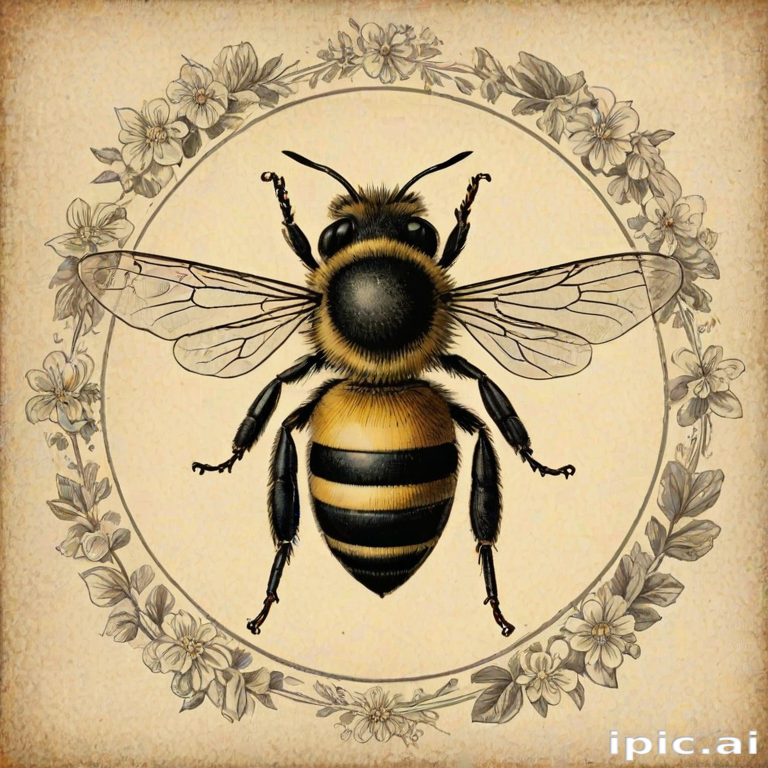 free vintage bee printables