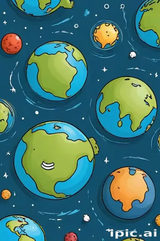 cartoon picture of planet earth
