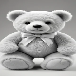 teddy bear clipart black and white