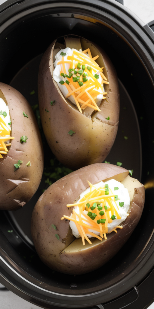 crock pot baked potatoes without foil