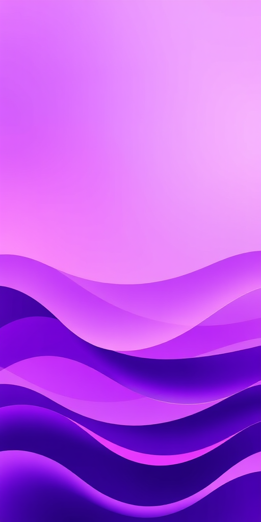 generate a smooth gradient background with wavy layers of varying shades of purple, high resolution, DSLR camera, aperture f/2.8, ISO 100, focal length 50mm, soft focus effect, landscape orientation