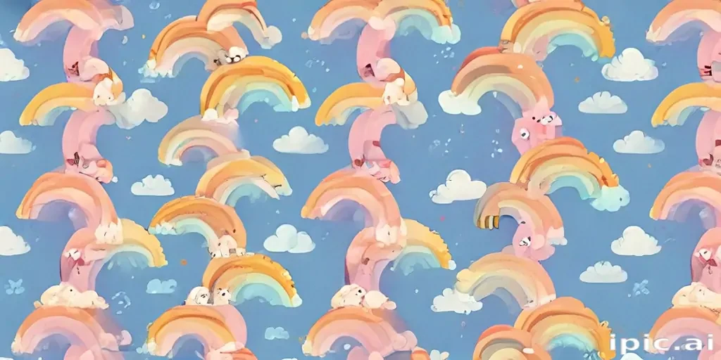 cute rainbow background