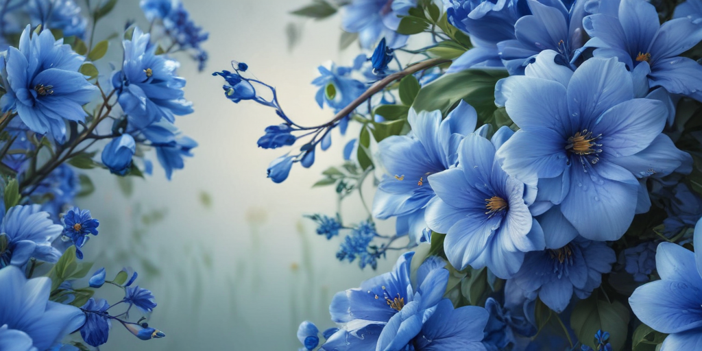 Vibrant Blue Floral Arrangement Showcasing Stunning Blossoms and Lush ...
