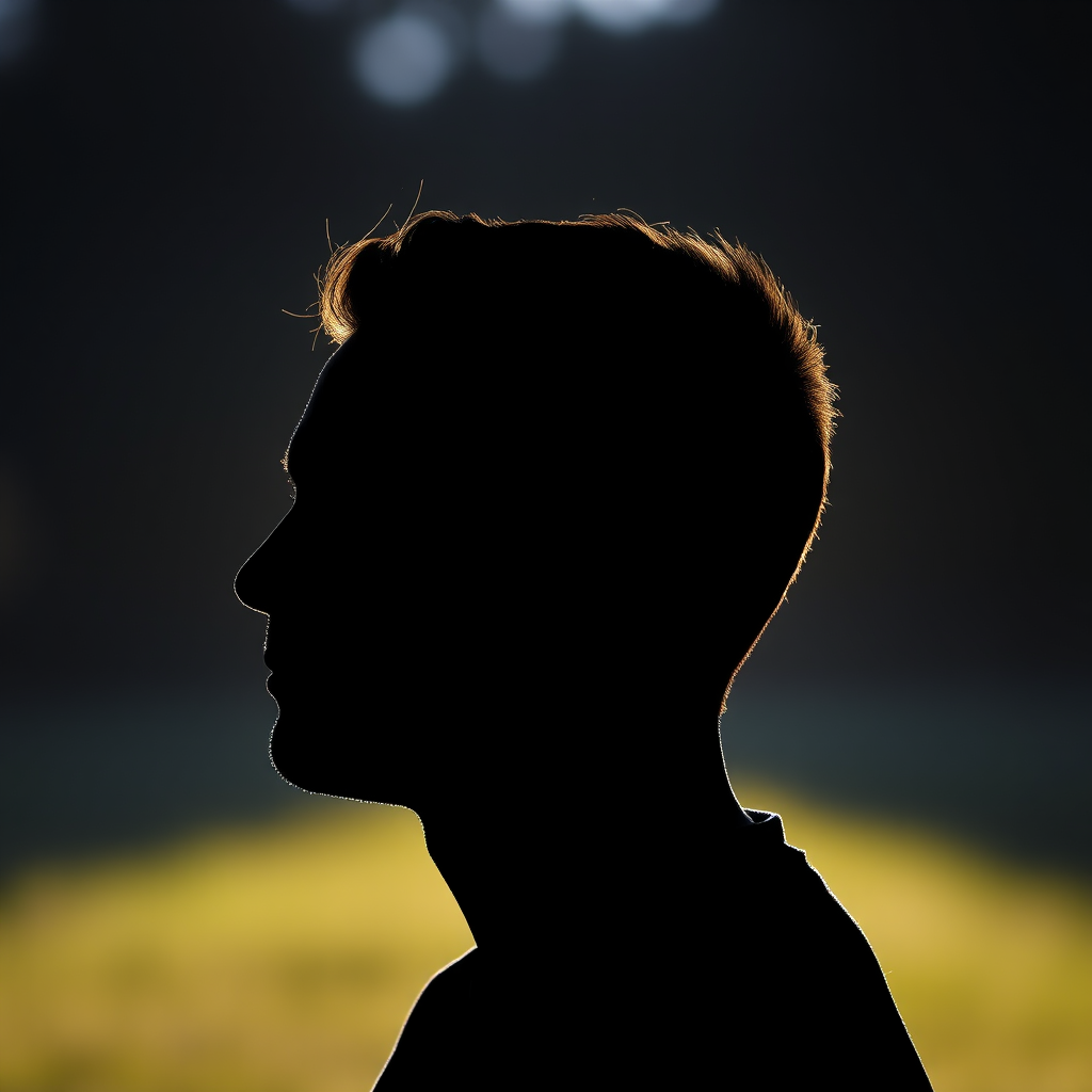 Generate a high-resolution, sharp black silhouette of a person, captured with a DSLR camera at 50mm focal length, f/1.8 aperture, ISO 100, in natural backlighting for maximum contrast, with a center-framed view and a soft focus background.