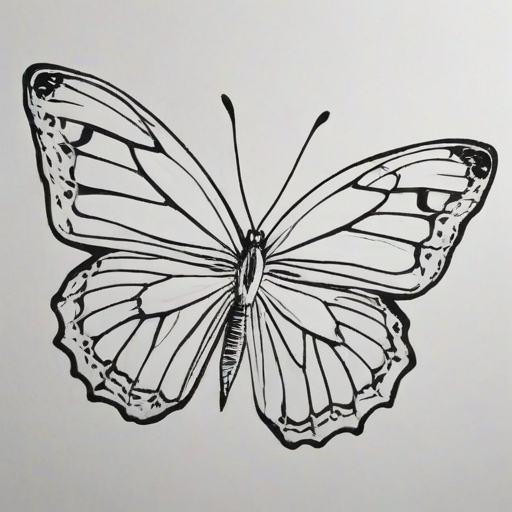 outline drawing of a butterfly