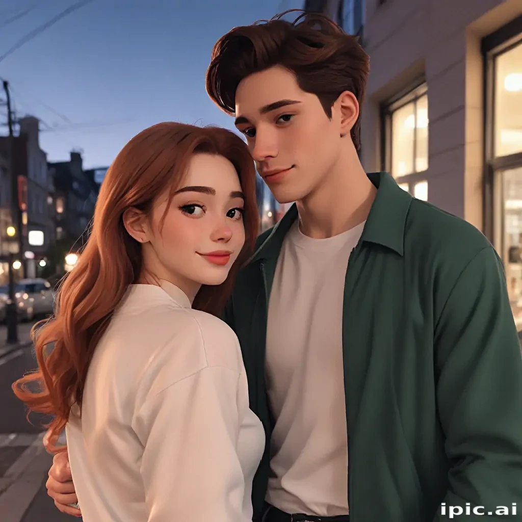cartoon couple aesthetic