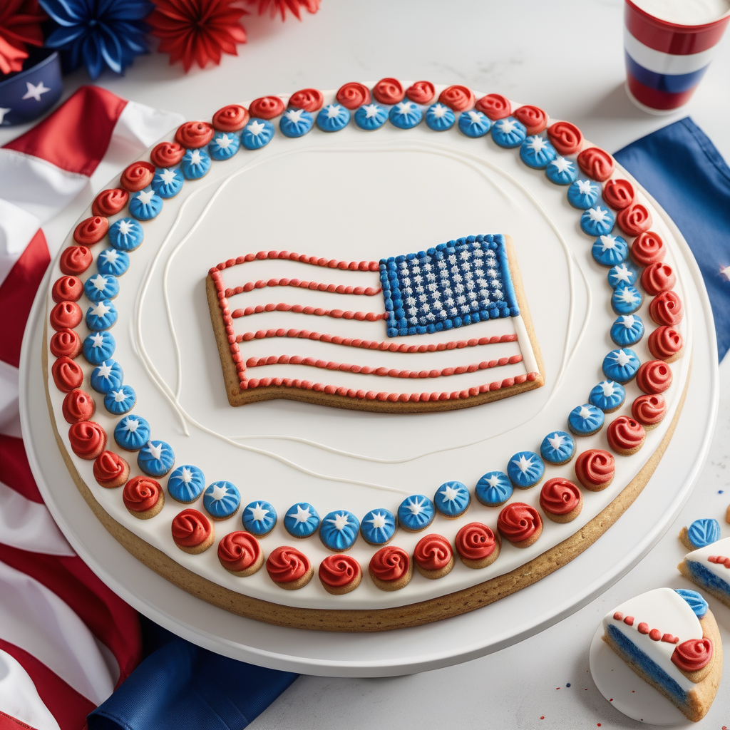 4th of july cookie cake