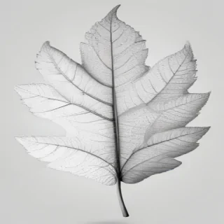 leaf clip art black and white