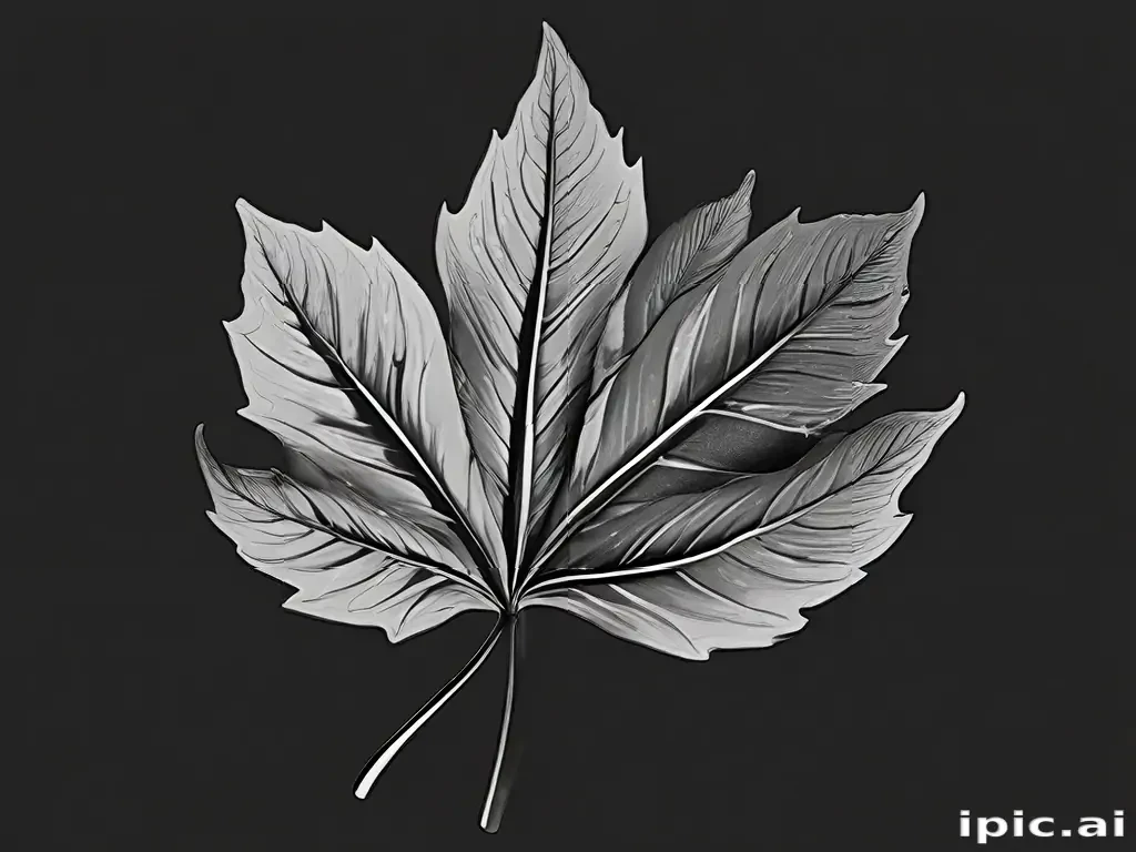 black and white leaf clip art