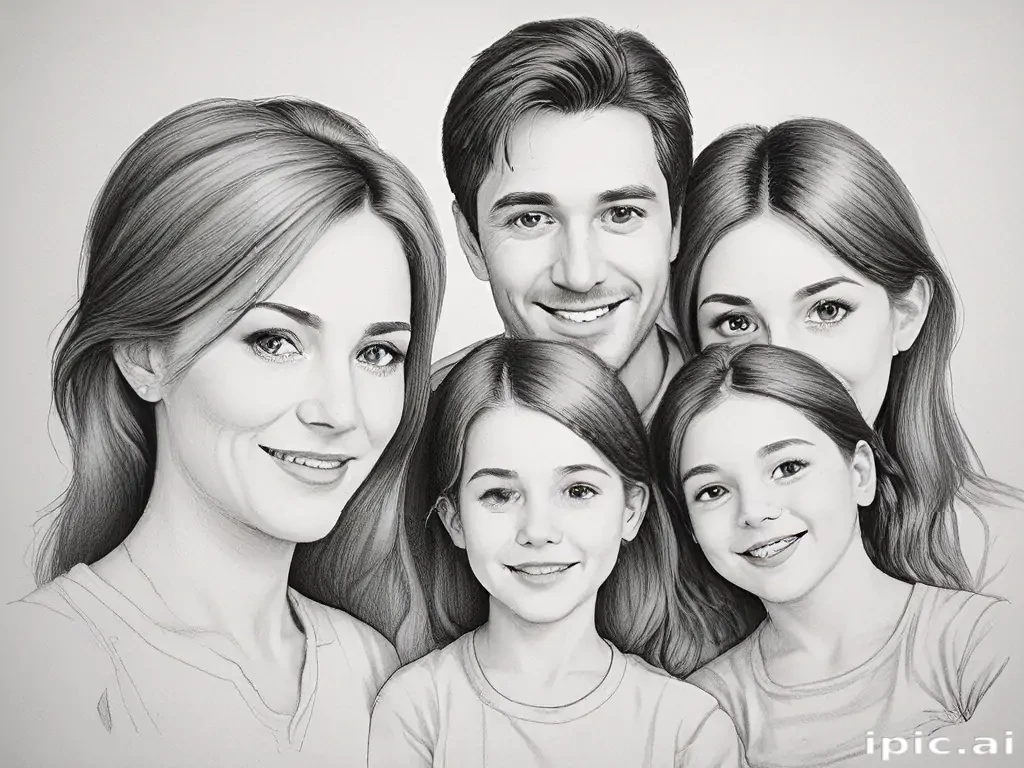 drawings of family