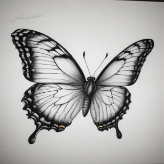 butterfly drawing outline