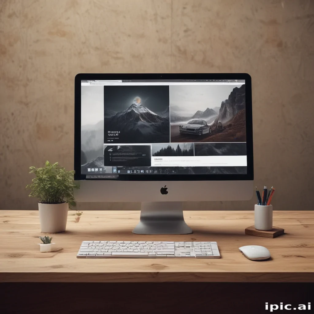 computer website mockup