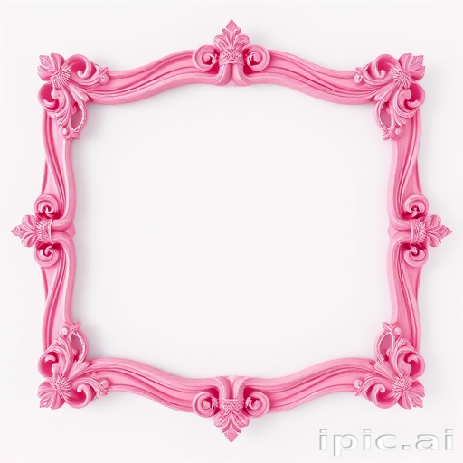 Elegant Pink Picture Frame Ready for Your Favorite Artwork or Photo