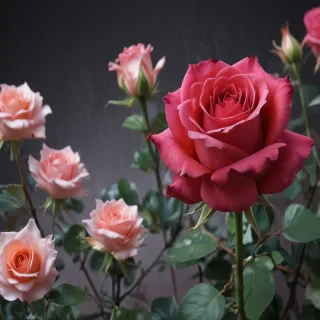 rose wallpaper black