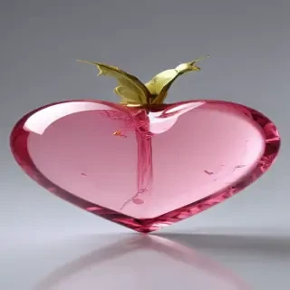 pink heart transparent