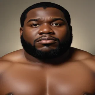 black fat man