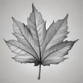 black and white leaf clip art