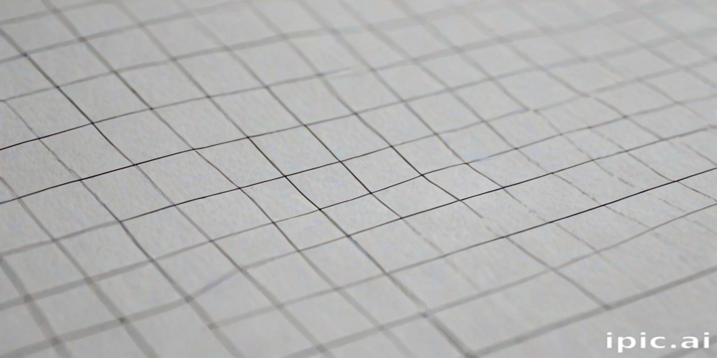 A Close-Up View of a Textured Grid Pattern on Paper Surface.