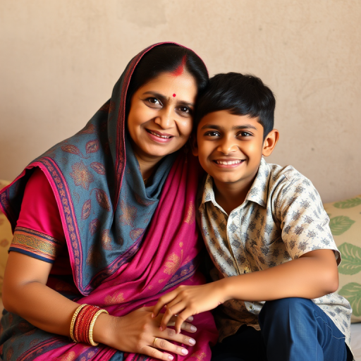 indian mom and son