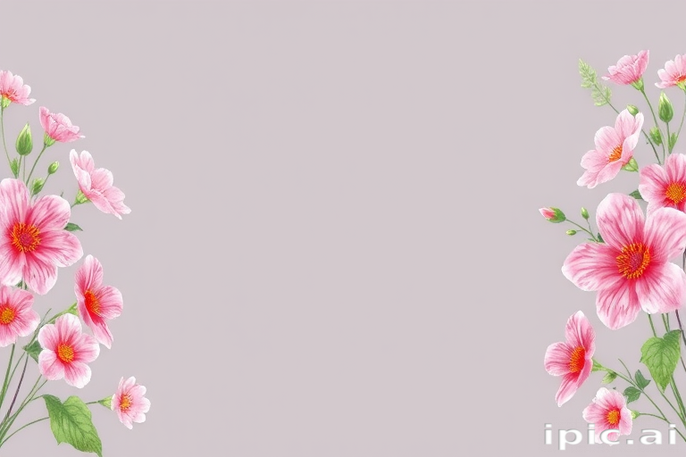 flower border transparent