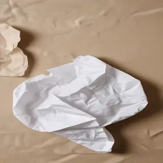 crumpled up paper