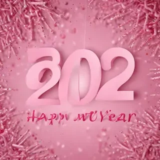 pink happy new year 2024