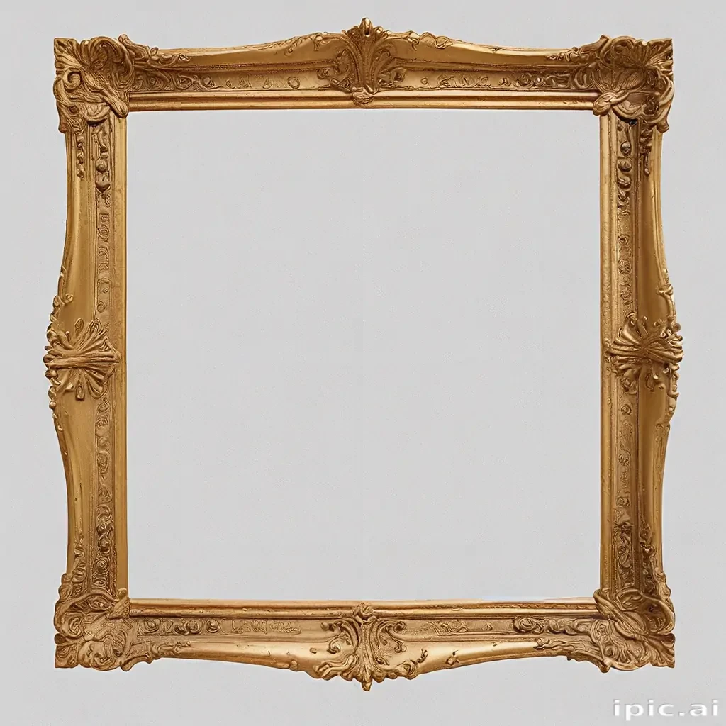 gold frame transparent background