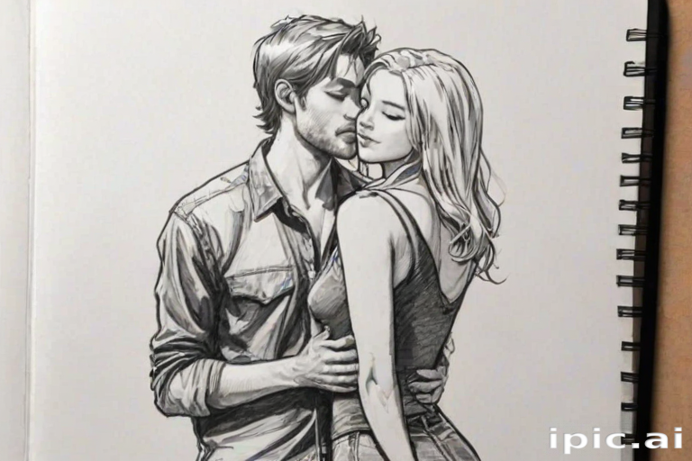 couple drawing poses