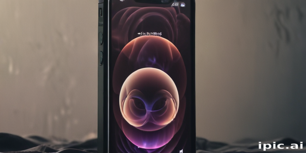 Phne Image Stunning Close-Up of a Modern Smartphone Displaying Abstract Art Design